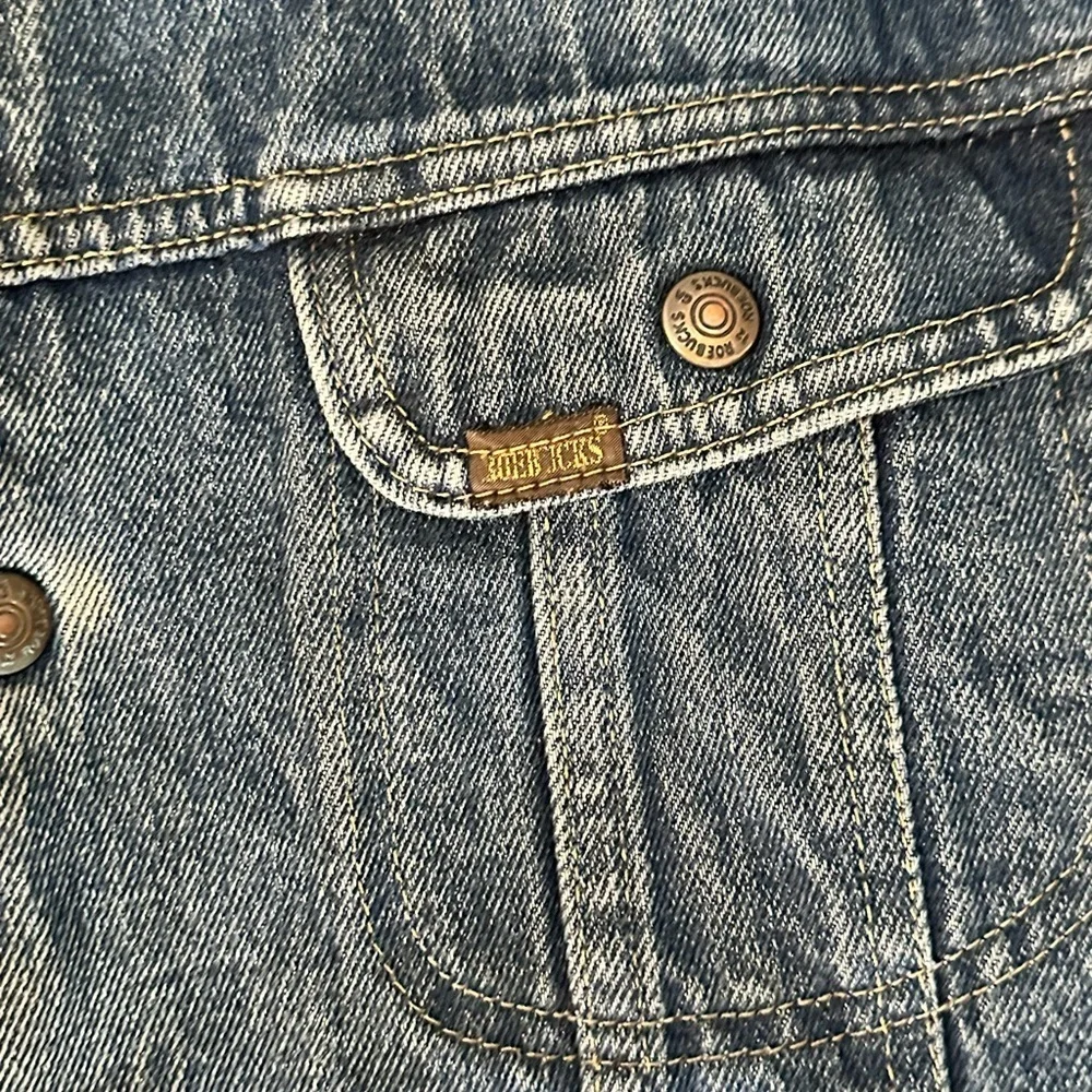 Vintage 70s Sears Roebucks Sherpa Denim Trucker Jean Jacket USA Size 38​ - Picture 12 of 12